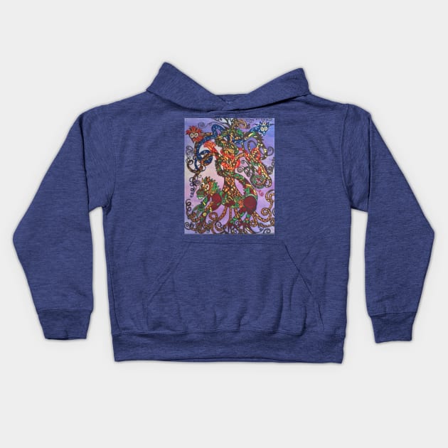 Yggdrasil  Creative Life Force Kids Hoodie by In A Given Moment 